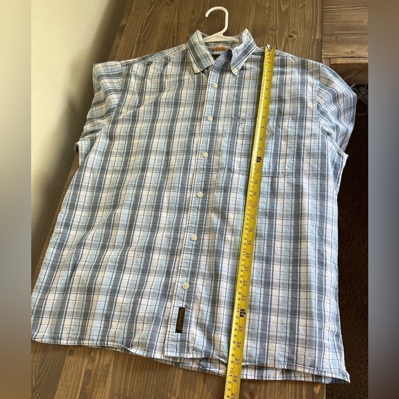Timberland Men's Medium Plaid Long‎ Sleeve Button Up Shirt - Picture 6 of 7